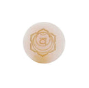7 Round Pieces Crystal Palm Reiki Energy Engraved Stones
