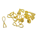 10x Pinch Bail Findings Hook Clasps Connectors DIY Necklace Jewelry 26x9x7mm