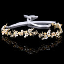 Wedding Bride Metal Leaf With Shell Flower Long Headband Hair Band Bridal H
