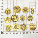40 Lot Alloy Inspirational Letters Charms Pendants Mixed DIY Craft Findings