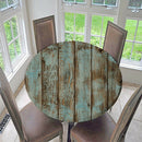2Pcs 1.2m Elastic Edged Table Cover Round Tablecloth for Party Dinners