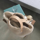 Women Plush Handbags Casual Totes Female Single Shoulder Bags Top Handbag