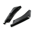 2PCS  Universal Car Rear Bumper Lip Spoiler Splitter Diffuser Gloss Black