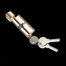 Replacement Brushed Zinc Alloy Cylinder Lock With 3 Keys 90mm