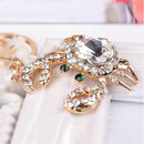 New Creative Rhinestone Crab Crystal Keychain Design Key chain Gift P8L4