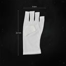 Fabric Anti UV Fingerless UV Protection Gloves For Nail  Drying Lamp White