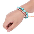 Fashion Natural Stone Charms Anklets Bracelets Set For Women Handmade Strin