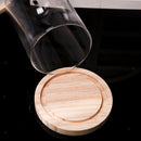 Glass Cover Micro Landscape Display Holder Terrarium Container 8cm*15cm