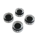 4 White/Black Replacement Speed Knobs for Gibson Les Paul Guitar Volume Tone