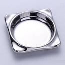 Stainless Seasoning Dish Vinegar Spice Dipping Bowl Appetizers Plate Round
