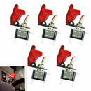5X 12V 20A Red Cover LED Rocker Toggle Switch SPST ON/OFF Car Truck Boa GZP
