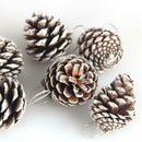 Small Cone 6PCS Dyed Cone Pendant Tree White Christmas Decor Pine 5CM Natural