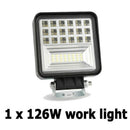1X 126W LED Work Light Bar Flood Spot Offroad Car Truck Boat Driving Fog La BX