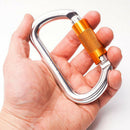 2pcs 25KN Twist Gate Auto Locking Carabiner Buckle Hook Climbing Quickdraw