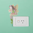 DIY Angel Diamond Painting Luminous Switch Stickers Bedroom Wall Decals