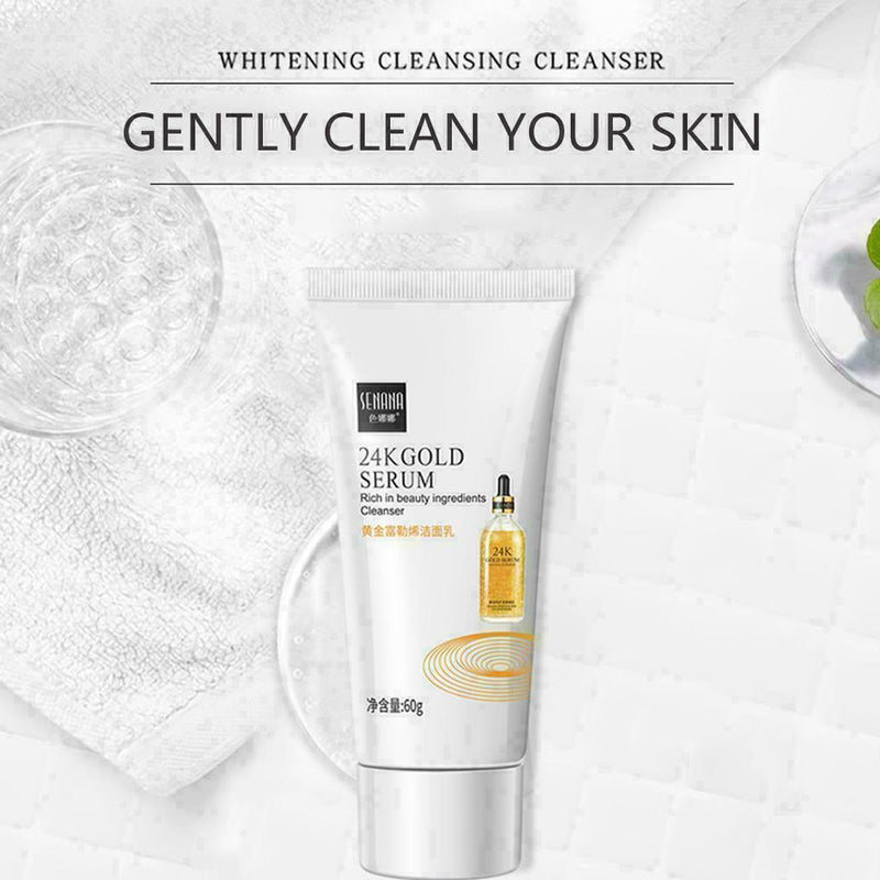 Golden Fullerene Refreshing Gentle Facial Cleansing Moisturiz NEW Care 60g F7E5