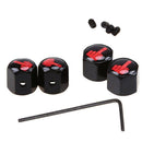 4Pcs Anti-theft Car SUV Wheel Tire Air Pressure Valve Stems Cap Dust Cover Kit