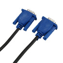 Black Blue VGA 15 pins Male to Male Plug Cable Computer Monitor Wire Cable  B7Y2
