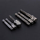 8PCS Socket Bits Adapter Set Hex Drill Nut Driver Power Shank 1/4" 3/8" 1/2
