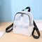 Clear Transparent Women Backpacks Jelly Teenage Girl Boys Schoolbag (White)