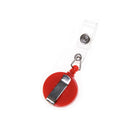 Round Recoil ID Badge Lanyard Retractable Reel Tag Key Card Holder Belt Clip  BX