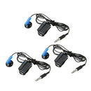 3Pcs Wired Mono Earphone Single Earbud Earpiece fits for Sony PS4 Controller