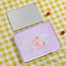 11 inch Laptop Bag Cute Bear Pouch Case for iPad Protective Cover (Purple)