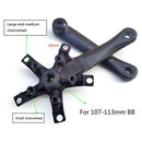 Road Mountain Bike Crank Arm Set, Aluminum Alloy 130mm BCD Bicycle S ingle