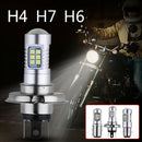 H4 Motorcycle 3030 21SMD Led Headlight Head Light Lamp Bulb 1200LM White 21 X5I9