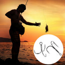 50Pcs High Carbon Steel Barb Treble Hooks Set with Box Fishhooks for Sea Lakes