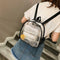 Women Satchel Backpacks School Bags Girls Clear Shoulder Bags (Transparent)