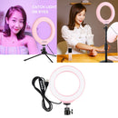 6.2'' Dimmable LED Ring Light 8 Colors Makeup Vlogging Camera Studio Flashes