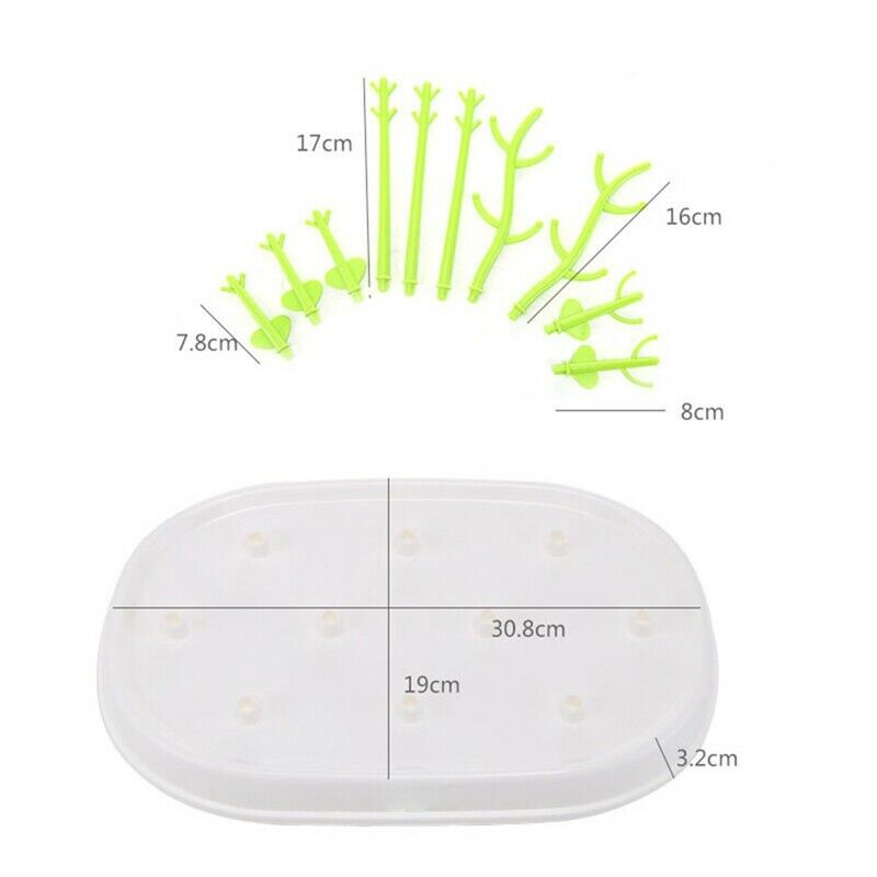 1 Set Safe Detachable Baby Bottle Drying Rack Drainer Storage Shelf