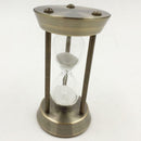 5 Mins Metal Hourglass Sandglass Sand Timers Sandglass Home Decoration White