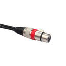 3Pin XLR Female to Dual 2 Male Y Splitter 30cm Adapter Cable Wire (Red)