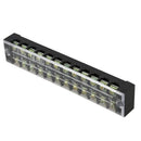 Double Rows 12 Position Covered Barrier Block Terminal Strip 600V 25A W6Y9