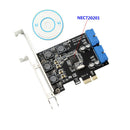 PCIe Card To 2Port Internal 19-Pin USB3.0 Controller Hub Converter Board