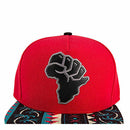WuKe Embroidery Snapback, Baseball Hat Flat Brim Hip Hop Caps, Red Map of A M9N5