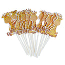 48pcs/Set Cute Cartoon Giraffe Cake Cupcake Topper Childrens Party Supplies