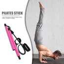 Yoga Resistance Band Pilates Stick Home Workout Fitness Equipment (Pink) A