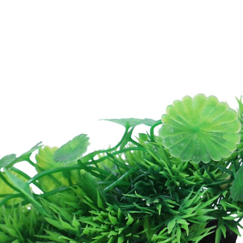 Plastic Green 8.7 inchWide Artificial Plants for Aquarium Fish Tank