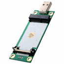 2X(Mini Pci-E Wireless Wwan To Usb Adapter Card with Sim Card Slot Module T