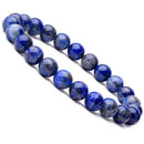 Natural 8mm Lapis Lazuli Beads Bracelets Unisex Elastic Bangle Jewelry Gif FT