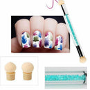 Nail Art Brush, Dual Tipped Ombre Nail Art Sponge Brush for DIY Gradient Bl