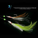 5pcs Fishing Lures Flasher Rigs Fish Skin Bait Catching New Fishing Rigs T4E2