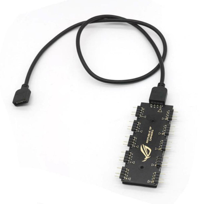 10 RGB Sync HUB Splitter Extension Cable for Motherboard RGB Fan (5V 3Pin)