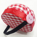 Plaid Grids Needle Sewing Pin Cushion Wrist Strap Tool Button Holder 60 x 30 mm