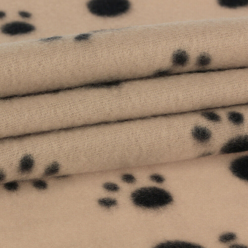 HOT Soft Cozy Paw Prints Handcrafted Puppy Pet Dog Cat Fleece Bed Blanket Tools