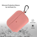 Wireless Earphone Case Silicone Box w/Keychain for AirPods Pro (Orange) A
