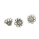 100Pcs Alloy Filigree Flower Spacer Bead Caps DIY Beading Jewelry Findings